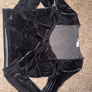 Hollister Charcoal Long Sleeve Top